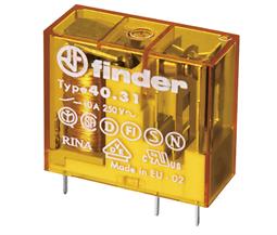 RELE FINDER - 12VCA 10A - 1 CTO 6 PINES - 29x25x12,4mm