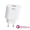 CARGADOR 18W - 3A - x1 USB - QC 3.0 - ULTRA RAPIDO - AUTOMATICO - BLANCO