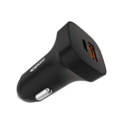 CARGADOR DE COCHE PD QC3.0 - USB A + USB C  - 30W - AUTOMATICO - NEGRO