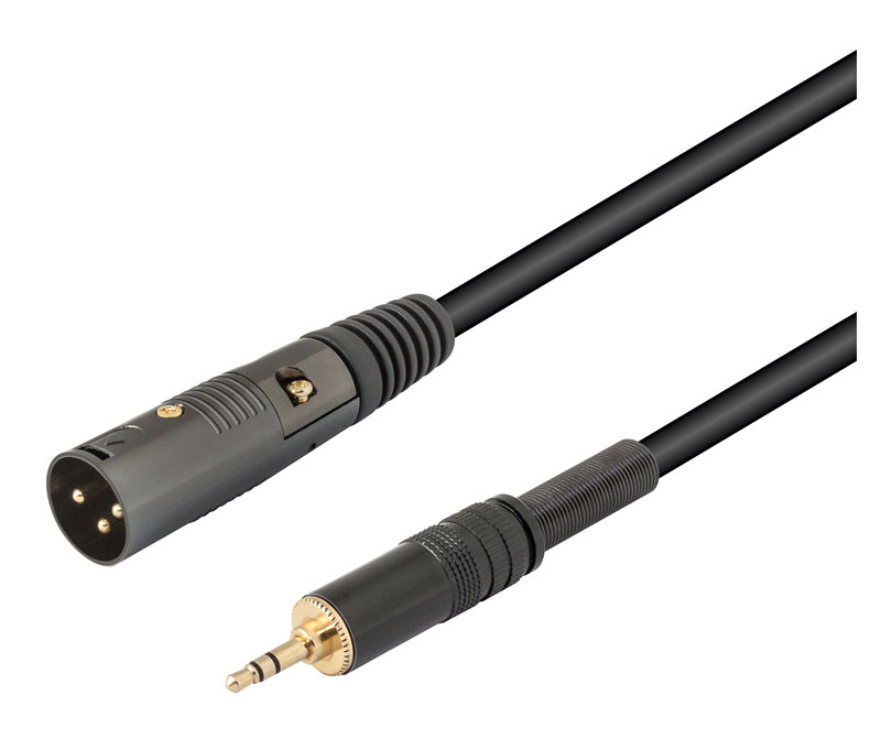 CONEXION NIMO AUDIO GAMA PROFESIONAL XLR 3 PIN MACHO - JACK 3,5mm ST MACHO - 2 METROS - BALANCEADA