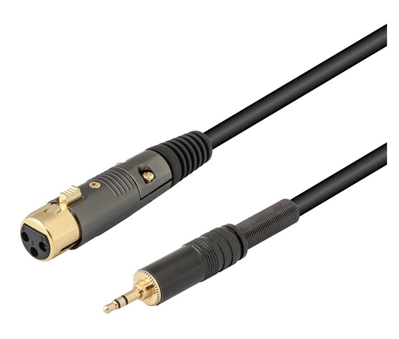 CONEXION NIMO AUDIO GAMA PROFESIONAL XLR 3 PIN HEMBRA - JACK 3,5mm ST MACHO - 2 METROS - BALANCEADA