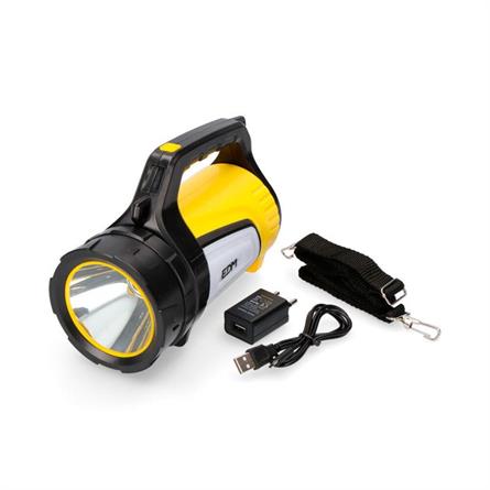 LINTERNA LED MULTIFUNCION LARGO ALCANCE - 10W + 3W LATERAL - BATERIA 4000mAh - VARIOS MODOS - Ø10x20x15cm