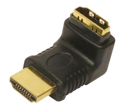 ADAPTADOR HDMI MACHO - HDMI HEMBRA ACODADO IZQUIERDA