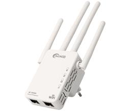 REPETIDOR WIRELESS NIMO - EXTENSOR DE COBERTURA - 2.4Ghz y 5Ghz - CON ETHERNET 10 100