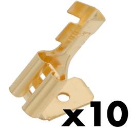 TERMINAL PLANO FASTON HEMBRA - MACHO 6,3mm 0,8mm - DUPLICADOR - 10 UNIDADES