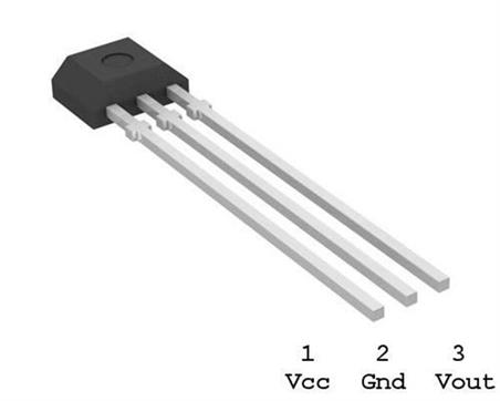 SENSOR DE EFECTO HALL A3144 OH3144E - UNIPOLAR - DE 4,5 a 24vcc - 25mA