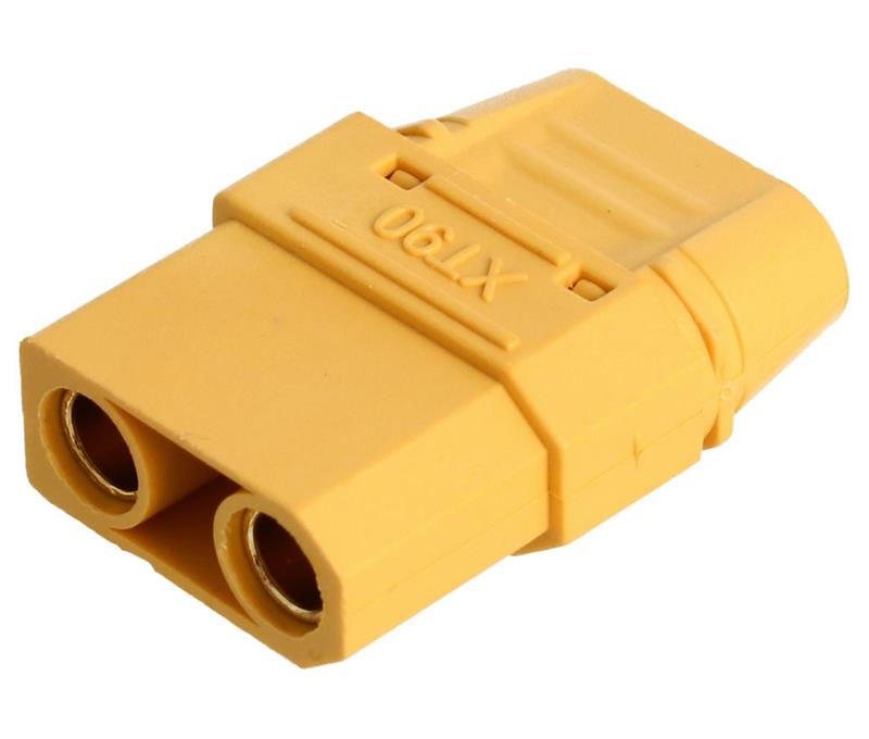 CONECTOR ALIMENTACION DC XT90H - 2 PIN - MACHO - HASTA 45A - AMARILLO CONECTOR ALIMENTACION DC XT90H - 2 PIN - MACHO - HASTA 45A - AMARILLO