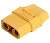 CONECTOR ALIMENTACION DC XT90H - 2 PIN - MACHO - HASTA 45A - AMARILLO