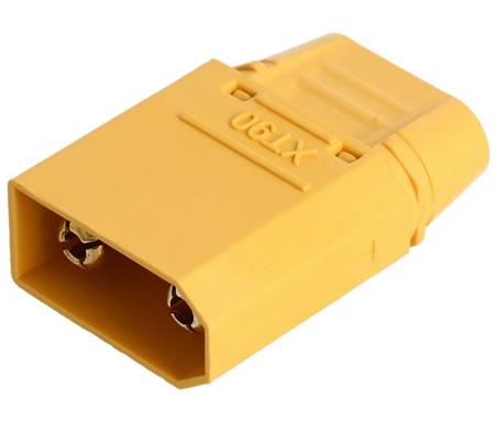 CONECTOR ALIMENTACION DC XT90H - 2 PIN - HEMBRA - HASTA 45A - AMARILLO