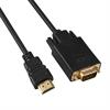 CONEXION - ADAPTADOR ENTRADA HDMI MACHO - SALIDA VGA MACHO - 1080p -  1,8M - PASIVO - DORADO