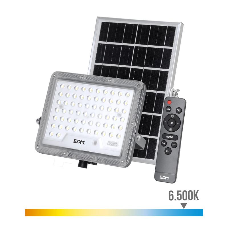 PROYECTOR LED 200W 1800 Lumens - 6500K - IP65 - BATERIA 15Ah + PANEL SOLAR + MANDO IR PROYECTOR LED 200W 1800 Lumens - 6500K - IP65 - BATERIA 15Ah + PANEL SOLAR + MANDO IR