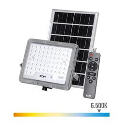PROYECTOR LED 200W 1800 Lumens - 6500K - IP65 - BATERIA 15Ah + PANEL SOLAR + MANDO IR