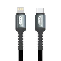 CONEXION USB C 3.0 - LIGHTNING - 3A - 1 METRO - IPHONE IPAD -  NYLON - NEGRO