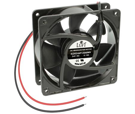 VENTILADOR METAL 120X120X38 - 24VCC RODAMIENTO - ALUMINIO - HILOS