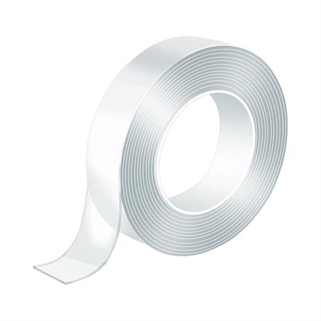 CINTA DOBLE CARA FSK - EXTRA FUERTE - TRANSPARENTE - 3mts - 20x1mm