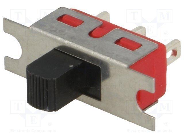 INTERRUPTOR DESLIZANTE SPDT - 2 POSICIONES - 2A 250VAC - 5A 28VCC - ON ON - TECLA DE 5,8mm - 19,56x6,1x6,35mm INTERRUPTOR DESLIZANTE SPDT - 2 POSICIONES - 2A 250VAC - 5A 28VCC - ON ON - TECLA DE 5,8mm - 19,56x6,1x6,35mm