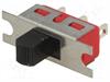 INTERRUPTOR DESLIZANTE SPDT - 2 POSICIONES - 2A 250VAC - 5A 28VCC - ON ON  - TECLA DE 5,8mm - 19,56x6,1x6,35mm