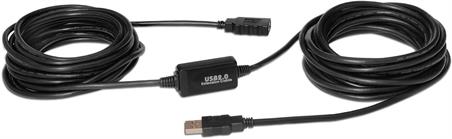 PROLONGADOR ACTIVO USB MACHO - HEMBRA - 20 mts - CON REPETIDOR