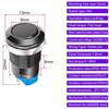 INTERRUPTOR DE PRESION IP65 - 250V 3A - 2 POSICIONES - OFF ON - Orificio Montaje 12MM - TERMINALES PARA SOLDAR