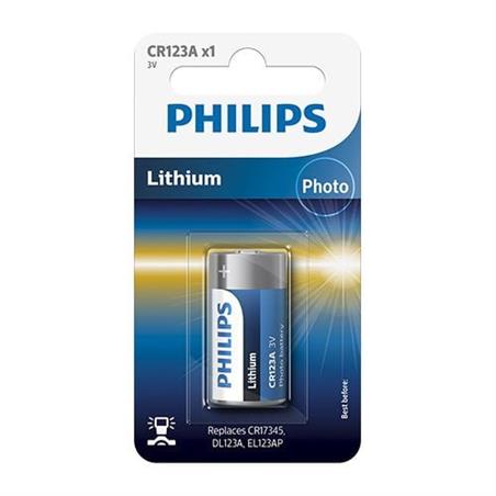 PILA LITIO PHILIPS CR123A - 3V - 1500mAh - FOTO