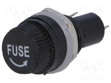 PORTAFUSIBLES PARA EMPOTRAR - GENERICO - PARA FUSIBLES DE 5X20 10A 250V - ORIFICION DE MONTAJE 11,5mm