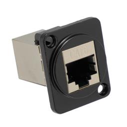 CONECTOR RJ45 CAT6 - PANEL HEMBRA - METAL - ESTANDART XLR - 19x24mm
