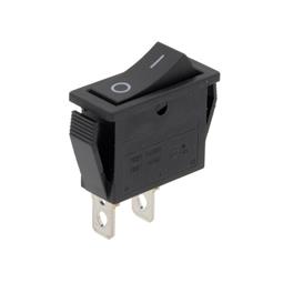 PULSADOR BASCULANTE ROCKER- 2 posiciones RETORNO - 16A 250VAC - OFF-(ON) - NEGRO