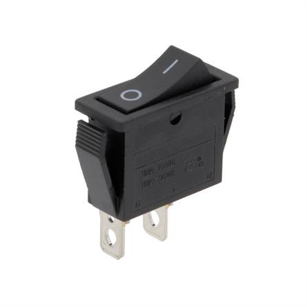 PULSADOR BASCULANTE ROCKER- 2 posiciones RETORNO - 16A 250VAC - OFF-(ON) - NEGRO