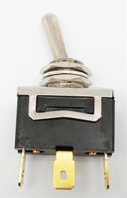 INTERRUPTOR PALANCA SPST 250v 15A - 3 POSICIONES - ON - OFF - ON  - FASTON 6,3mm