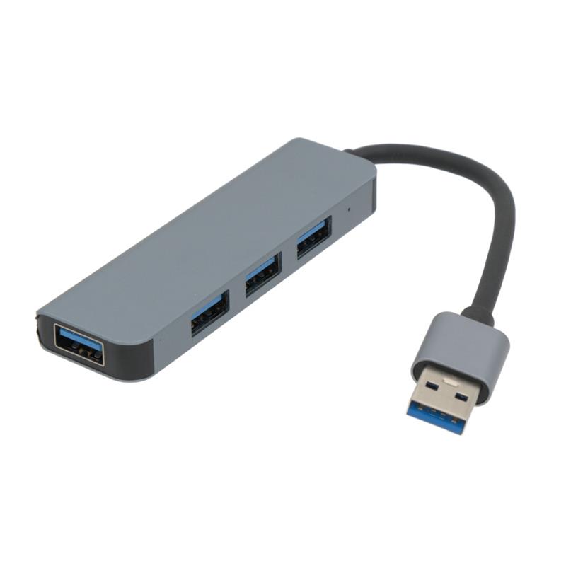 HUB 4 PUERTOS EG - USB 3.0 - PASIVO - ALUMINIO - NEGRO