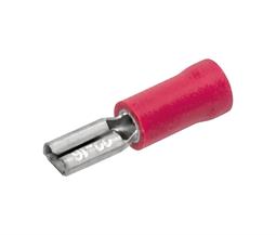 TERMINAL PLANO FASTON HEMBRA PREAISLADO 2.8mm - CABLE DE 0,5 A 1,5mm - ROJO - 100 UNIDADES