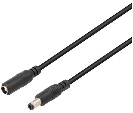 CONEXIÓN - PROLONGADOR ALIMENTACION - JACK HUECO 5.5x2.1mm MACHO - HEMBRA - 1,5m