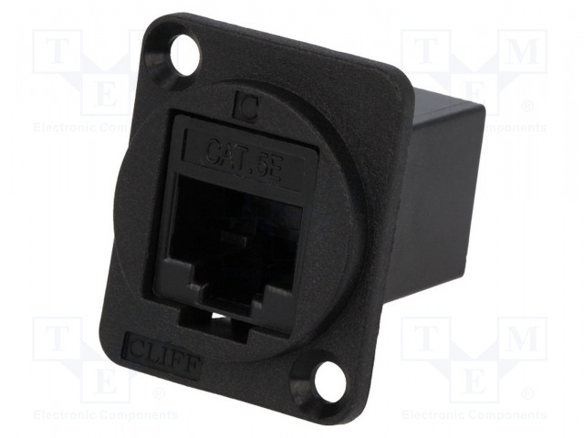 CONECTOR RJ45 CAT6 - PANEL HEMBRA - CLIFF - ESTANDART XLR - 19x24mm