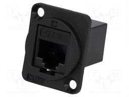 CONECTOR RJ45 CAT6 - PANEL HEMBRA - CLIFF - ESTANDART XLR - 19x24mm