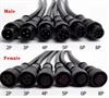PAREJA DE CONEXIONES M12 - 3 PIN - METAL - IP68 - 20cm - SALIDA A CABLES