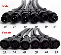 PAREJA DE CONEXIONES M12 - 5 PIN - METAL - IP68 - 20cm - SALIDA A CABLES