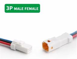 PAREJA DE CONEXIONES JST JWPF - 3 PIN - LONGITUD 15cm - IP68 - IMPERMEABLE - CON CLIP DE SEGURIDAD