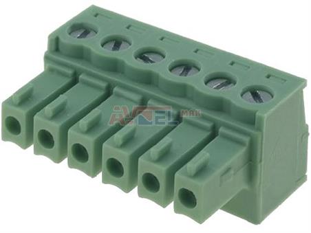 BLOQUE DE BORNAS DESMONTABLE - ENCHUFE HEMBRA - RASTER 3,50mm - 6 PIN
