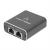 SWITCH -SPLIITTER ETHERNET 2 PUERTOS a 1 SALIDA - GIGABIT - ALIMENTACION USB C - CARCASA METAL PROFESIONAL