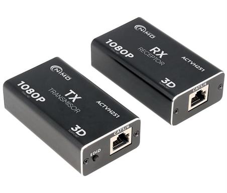 EXTENSOR HDMI POR CABLE DE RED FTP CAT6 CAT7 - HASTA 50M - ACTIVO - 1080P 60hz - x1 RJ45 FTP - EDID