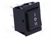 PULSADOR BASCULANTE DP3T - CON RETORNO - 16A 250VAC - 3 POSICIONES - (ON)-OFF-(ON) - NEGRO