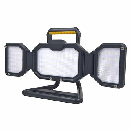FOCO LED DE TRABAJO 25W - RECARGABLE - 2500 LUMENS - XL - HASTA 8H - LUZ A 270º - PLEGABLE - 467x227x155mm