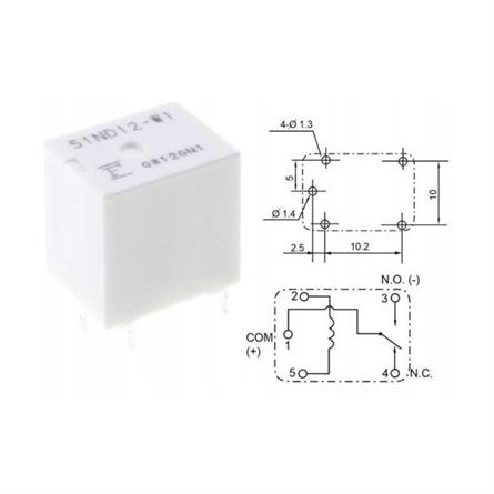 RELE ELECTROMAGNETICO OMRON SPDT 12VDC 35A - 1Cto - 15,5x12,1x13,7mm