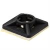 BASE ADHESIVA Y O TORNILLO PARA BRIDAS - 19x19mm - NEGRO - BOLSA 100 UNIDADES