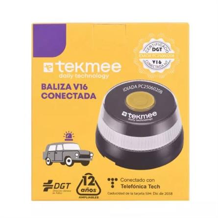 BALIZA DE SEÑALIZACION PARA AUTOMOVIL V16 TEKMEE - MAGNETICA - GEOLOCALIZADA - HOMOLOGADA DGT