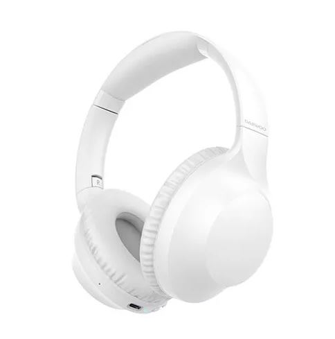 AURICULAR DE DIADEMA DAEWOO - INALAMBRICO BLUETOOTH 5.3 - CARGA RAPIDA - HASTA 15 METROS - BLANCO