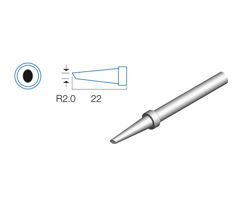 PUNTA PARA SOLDADOR BISELADA HRV7539, HRV7514 - RECAMBIO PUNTA ORIGINAL - 3mm