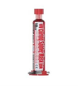 MASCARA DE SOLDADURA UV MECHANIC - 10CC - ROJO + BOQUILLA