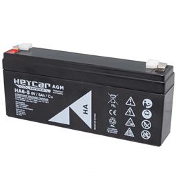 BATERIA PLOMO AGM HEYCAR - 6V - 5Ah - 169x35x70mm