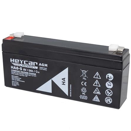 BATERIA PLOMO AGM HEYCAR - 6V - 5Ah - 169x35x70mm